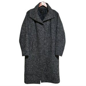 AYR Wool Blend Marled Tweed Jacket in Black/Grey Size Small